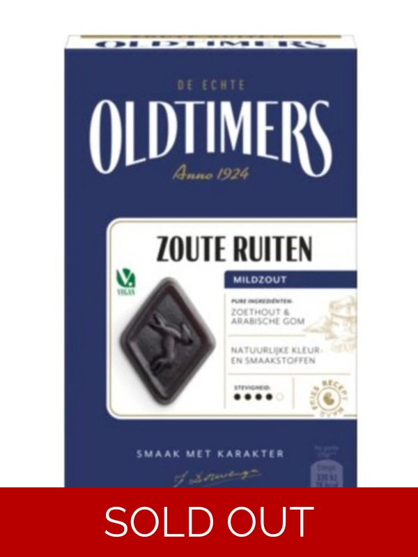 Oldtimers zoute ruiten - 黑糖低鹽 235 gm